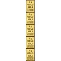 Gold CombiBar 5 x 1g Buy Gold CombiBars
