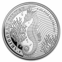 Caribbean Seahorse Silver Coins for Sale