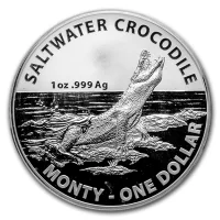 Saltwater Crocodile Silver Coins for Sale