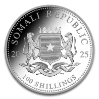Somalian African Elephant Silver Coins for Sale